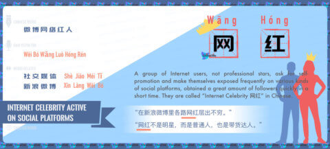 Wang Hong, Internet Celebrity on China's Social Platforms, China Sina Weibo's Internet Celebrity, Chinese Weibo Celebrities, Free Chinese Word Card Study