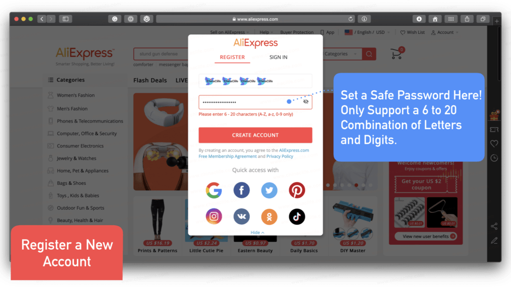 Learn How to Register AliExpress Buyer Account 2020