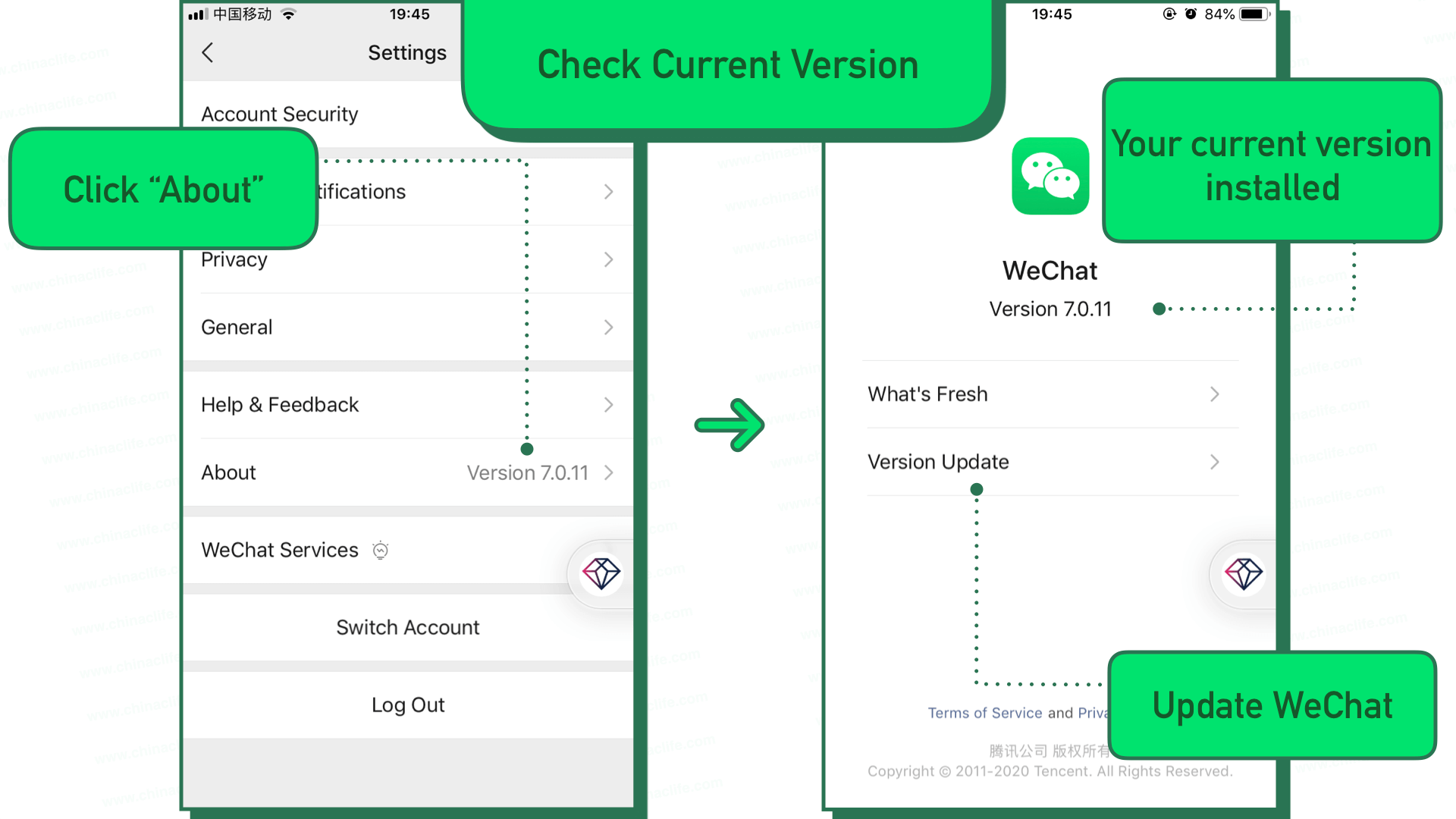 How to enable WeChat Dark mode on a mobile phone