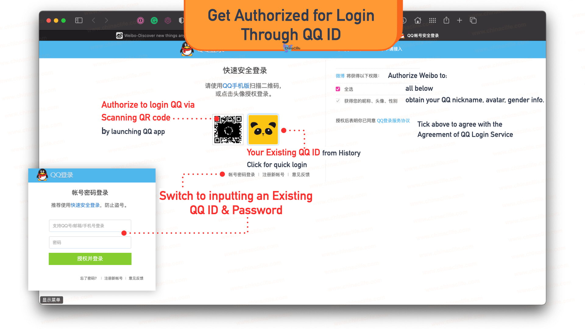 Id wechat qq login with Set up
